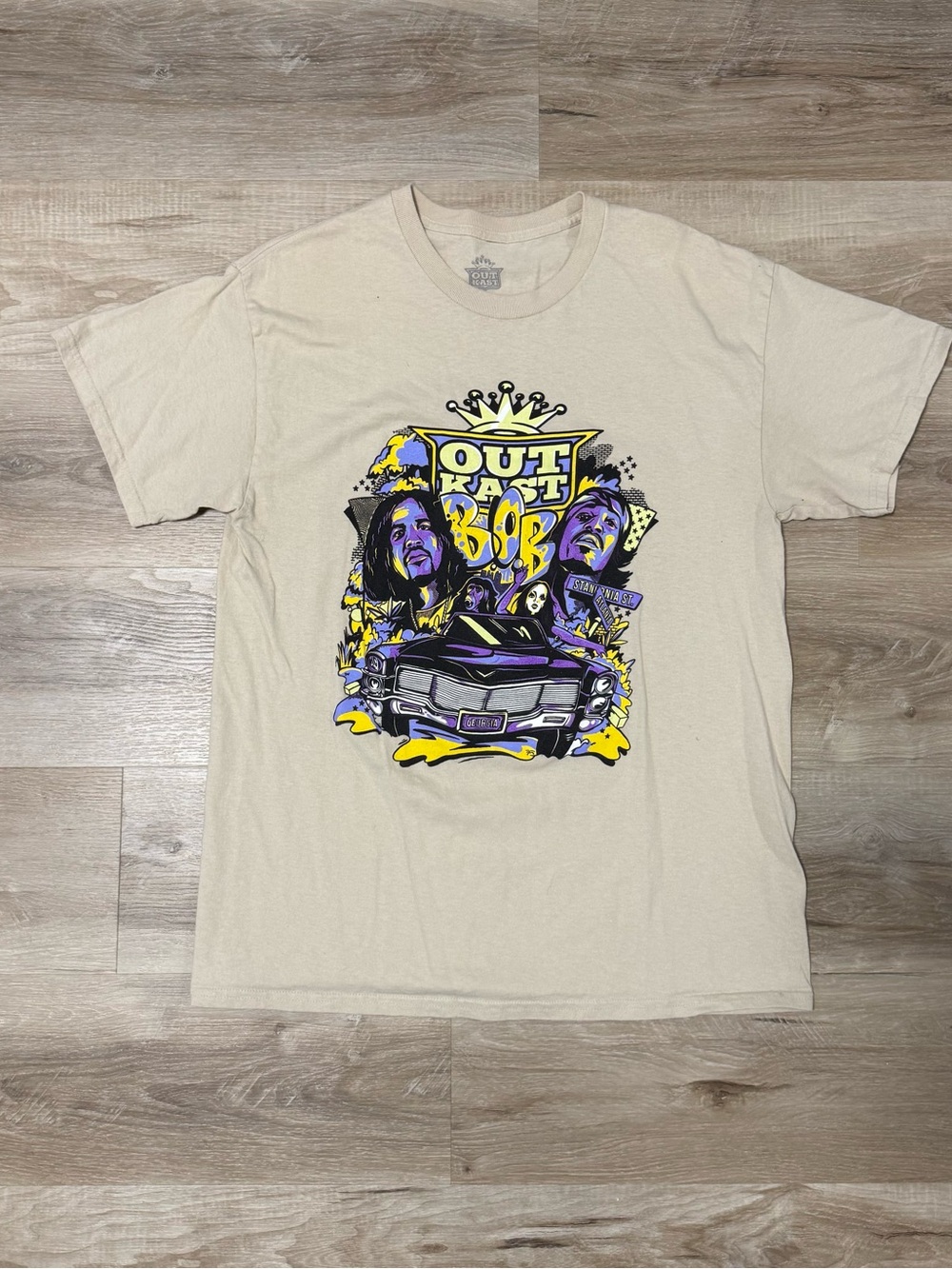 OutKast Graphic Tee - Beige Short Sleeve Men’s Shirt